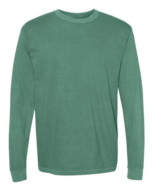 Unisex Garment-Dyed Heavyweight Long Sleeve T-Shirt Comfort Colors Light Green