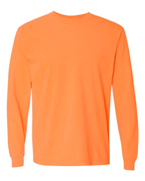 Unisex Garment-Dyed Heavyweight Long Sleeve T-Shirt Comfort Colors Melon