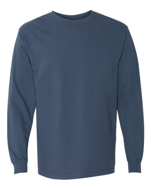 Unisex Garment-Dyed Heavyweight Long Sleeve T-Shirt Comfort Colors Midnight