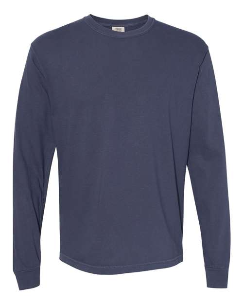Unisex Garment-Dyed Heavyweight Long Sleeve T-Shirt Comfort Colors Navy
