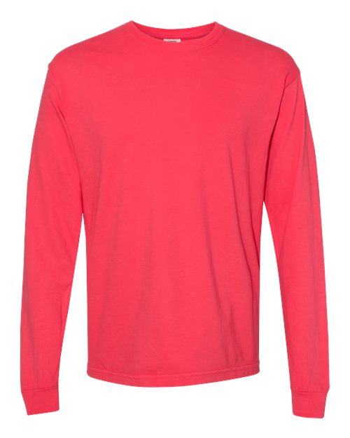 Unisex Garment-Dyed Heavyweight Long Sleeve T-Shirt Comfort Colors Paprika