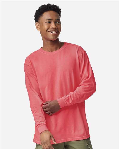 Unisex Garment-Dyed Heavyweight Long Sleeve T-Shirt Comfort Colors Watermelon