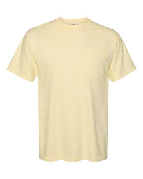 Unisex Garment-Dyed Heavyweight Pocket T-Shirt Comfort Colors Banana 3XL