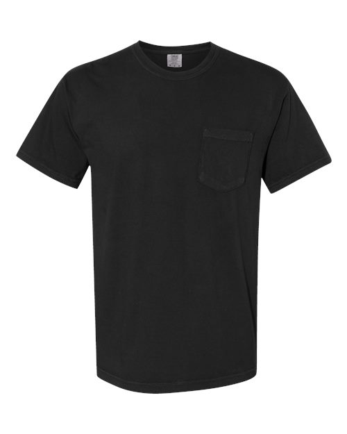 Unisex Garment-Dyed Heavyweight Pocket T-Shirt Comfort Colors Black