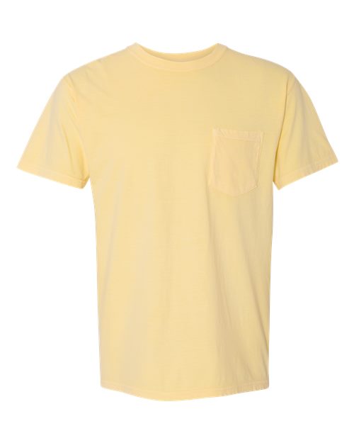 Unisex Garment-Dyed Heavyweight Pocket T-Shirt Comfort Colors Butter