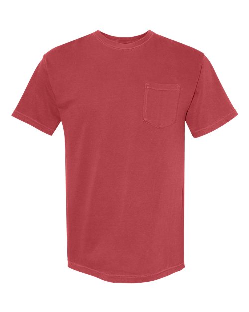 Unisex Garment-Dyed Heavyweight Pocket T-Shirt Comfort Colors Chili