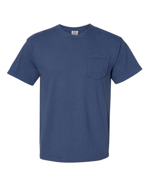 Unisex Garment-Dyed Heavyweight Pocket T-Shirt Comfort Colors China Blue
