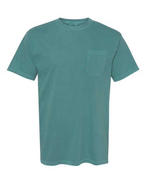 Unisex Garment-Dyed Heavyweight Pocket T-Shirt Comfort Colors Emerald