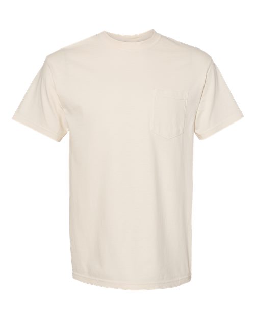 Unisex Garment-Dyed Heavyweight Pocket T-Shirt Comfort Colors Ivory