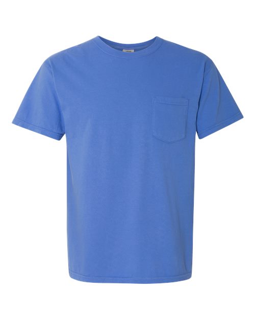 Unisex Garment-Dyed Heavyweight Pocket T-Shirt Comfort Colors Mystic Blue