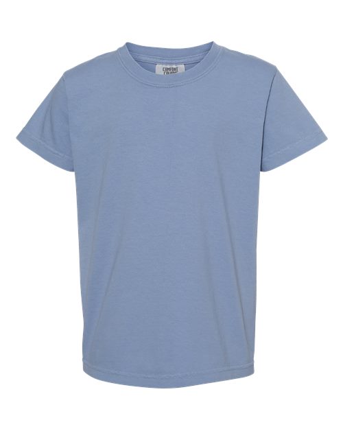 Youth Garment-Dyed Heavyweight T-Shirt Comfort Colors Washed Denim