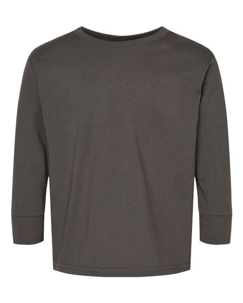 Toddler Fine Jersey Long Sleeve Tee Rabbit Skins Charcoal