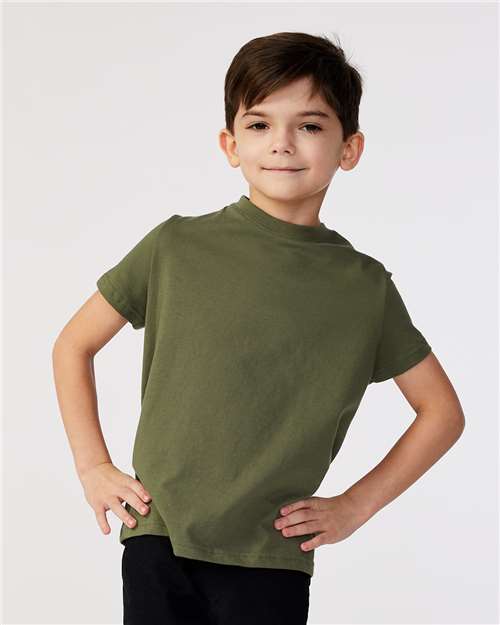 Toddler Fine Jersey Tee Rabbit Skins Military Green