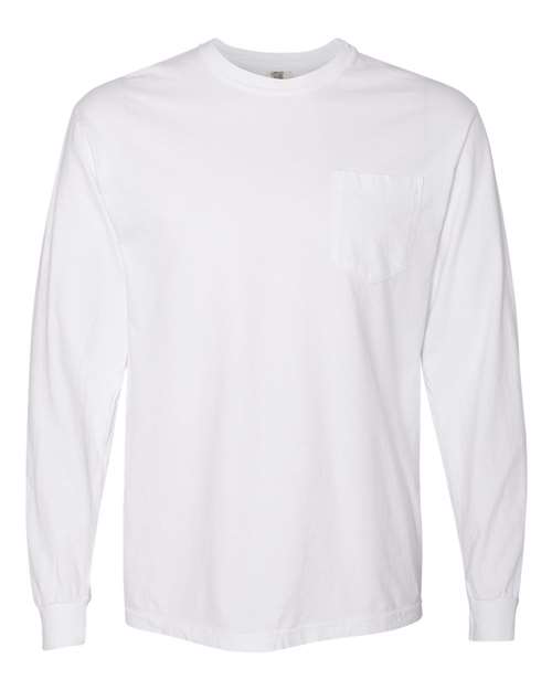Unisex Garment-Dyed Heavyweight Long Sleeve Pocket T-Shirt