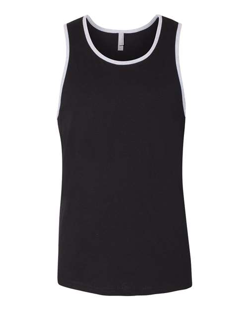 Men's Cotton Muscle Tank Next Level Black Heather Grey