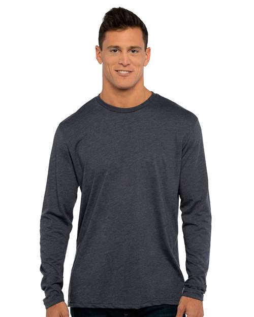 Men's Triblend Long Sleeve T-Shirt Next Level Vintage Navy