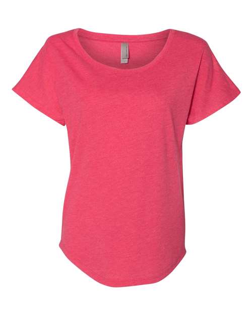 Women’s Triblend Dolman T-Shirt Next Level Vintage Shocking Pink XS
