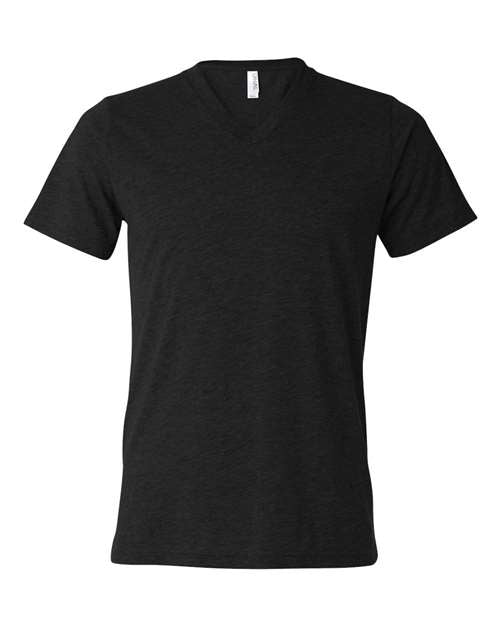 Unisex Triblend V-Neck Tee BELLA + CANVAS Black Heather Triblend