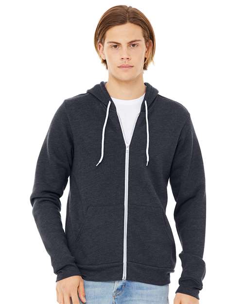 Unisex Sponge Fleece Full-Zip Hoodie Sweatshirt