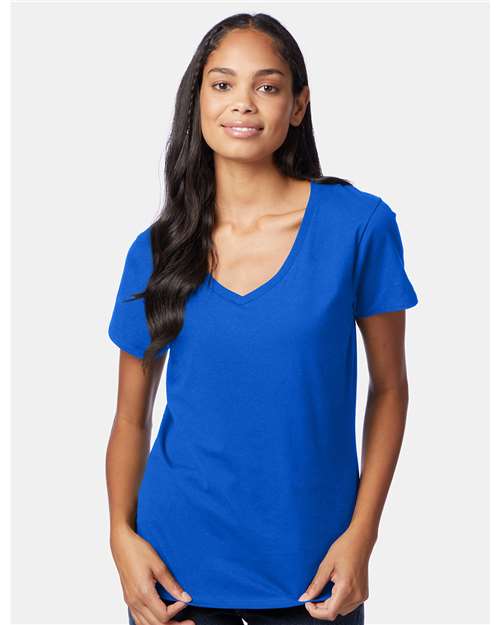Women's Perfect-T V-Neck T-Shirt Hanes Deep Royal