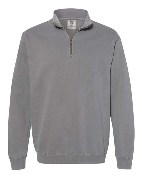 Unisex Garment-Dyed Quarter-Zip Sweatshirt Comfort Colors Grey