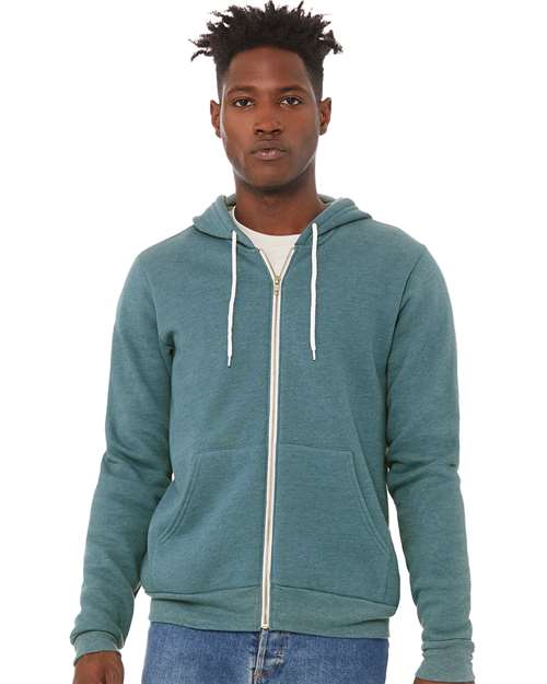 Unisex Sponge Fleece Full-Zip Hoodie Sweatshirt