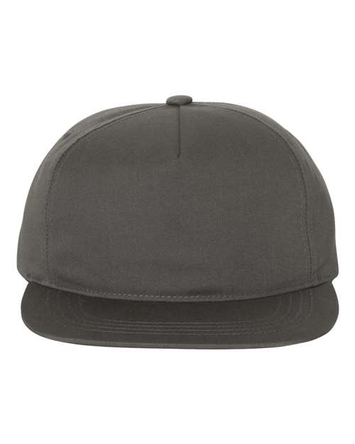 Lightly-Structured Five-Panel Snapback Cap YP Classics Charcoal Adjustable