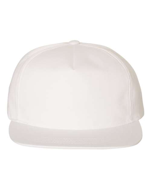 Lightly-Structured Five-Panel Snapback Cap YP Classics White Adjustable