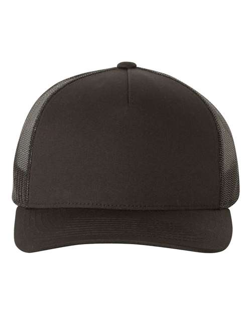 Five-Panel Retro Trucker Cap YP Classics Black Adjustable