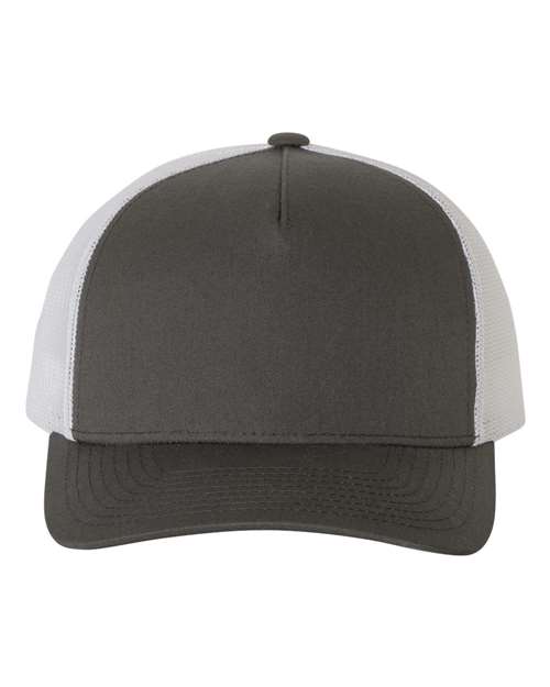 Five-Panel Retro Trucker Cap YP Classics Charcoal White Adjustable