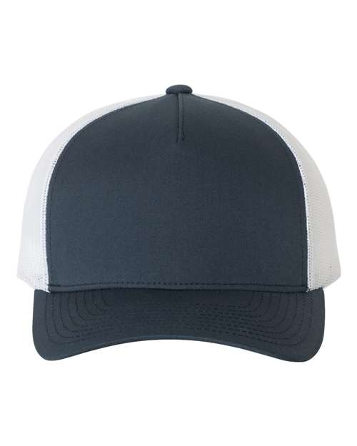 Five-Panel Retro Trucker Cap YP Classics Navy White Adjustable