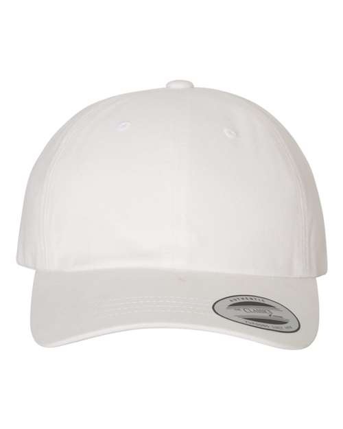 Peached Cotton Twill Dad Hat YP Classics White Adjustable