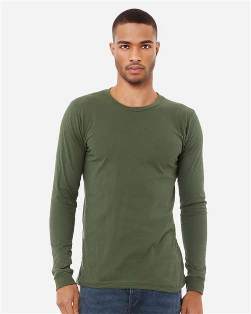 Unisex Jersey Long Sleeve Tee BELLA + CANVAS Military Green