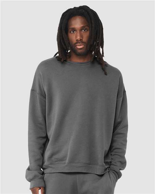 Unisex Sponge Fleece Drop Shoulder Crewneck Sweatshirt BELLA + CANVAS Asphalt