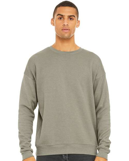 Unisex Sponge Fleece Drop Shoulder Crewneck Sweatshirt BELLA + CANVAS Heather Stone