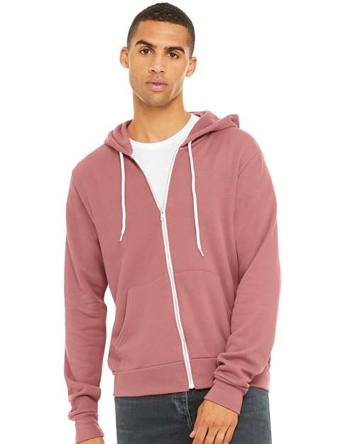 Unisex Sponge Fleece Full-Zip Hoodie Sweatshirt