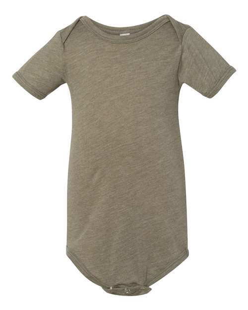 Infant Triblend One Piece BELLA + CANVAS Olive Triblend
