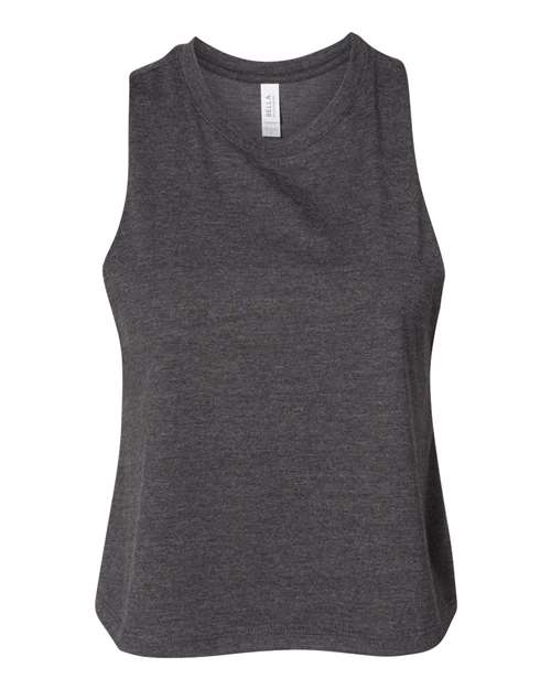 Women's Racerback Crop Tank BELLA + CANVAS Dark Grey Heather