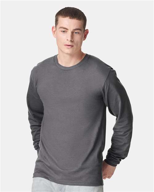 Unisex Fine Jersey Long Sleeve Tee American Apparel Asphalt