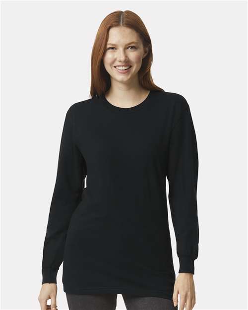 Unisex Fine Jersey Long Sleeve Tee American Apparel Black