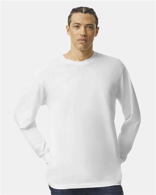Unisex Fine Jersey Long Sleeve Tee American Apparel White