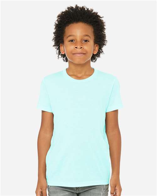 Youth Triblend Tee BELLA + CANVAS Ice Blue Triblend