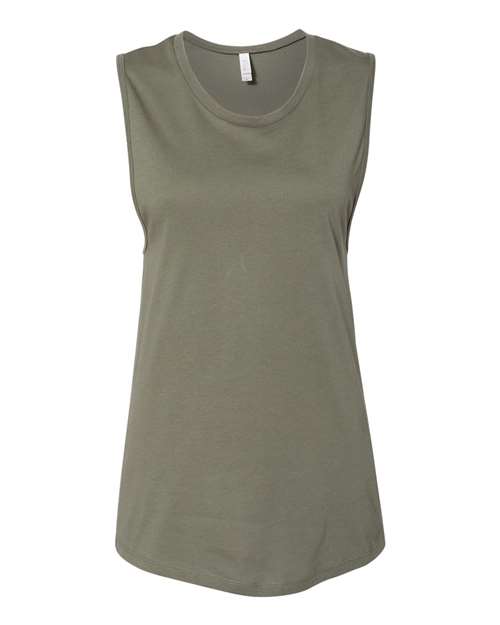 Women's Jersey Muscle Tank BELLA + CANVAS Military Green