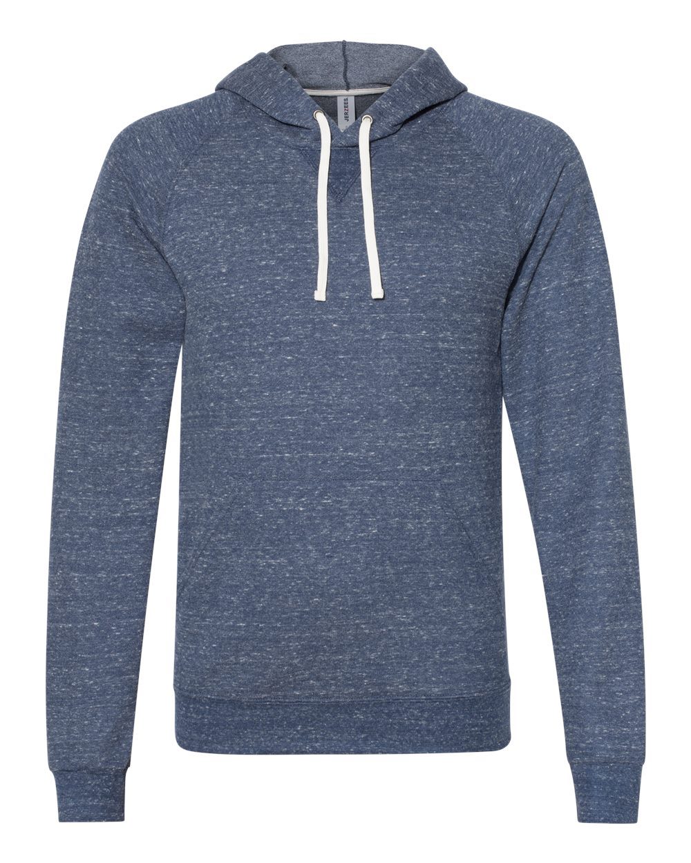 Unisex Snow Heather French Terry Raglan Hooded Sweatshirt