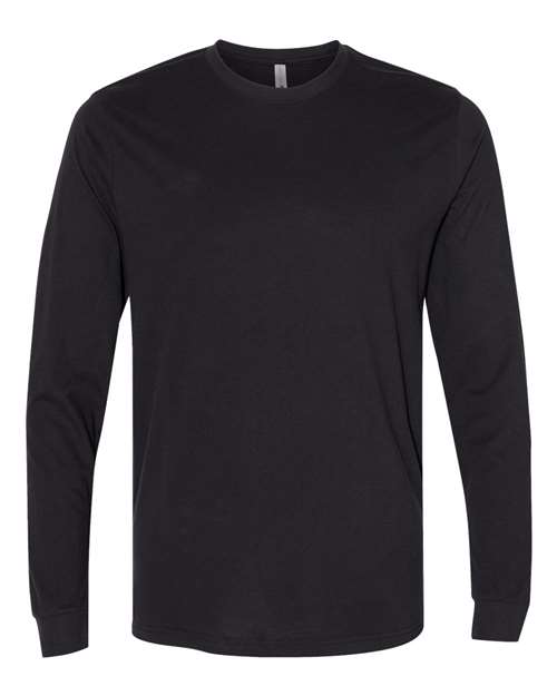 Unisex Sueded Long Sleeve T-Shirt Next Level Black