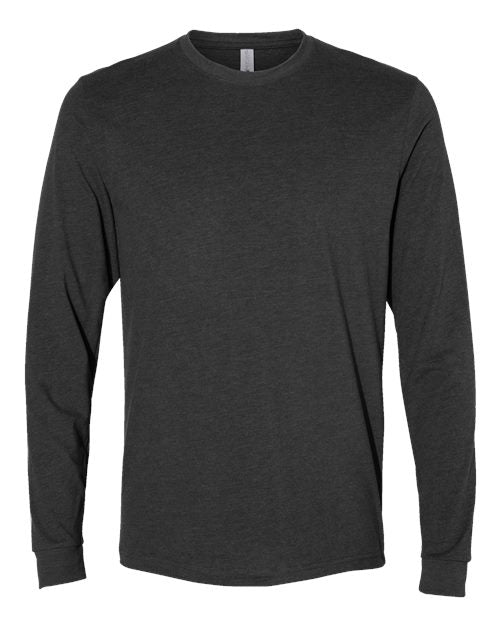 Unisex Sueded Long Sleeve T-Shirt Next Level Heather Charcoal