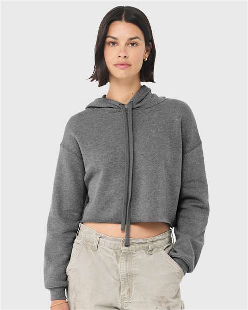 Women's Crop Hoodie Sweatshirt BELLA + CANVAS Deep Heather