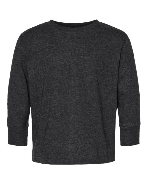 Toddler Fine Jersey Long Sleeve Tee Rabbit Skins Vintage Smoke