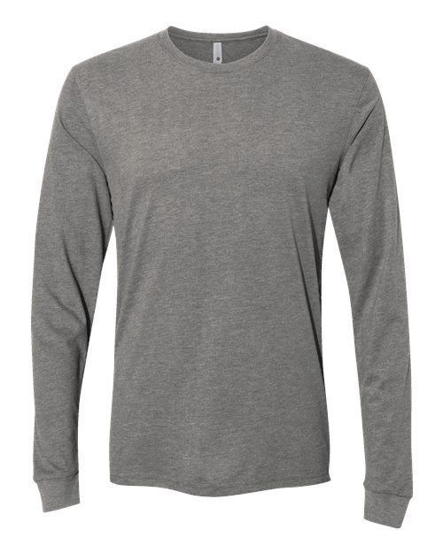 Unisex Sueded Long Sleeve T-Shirt Next Level Dark Heather Grey