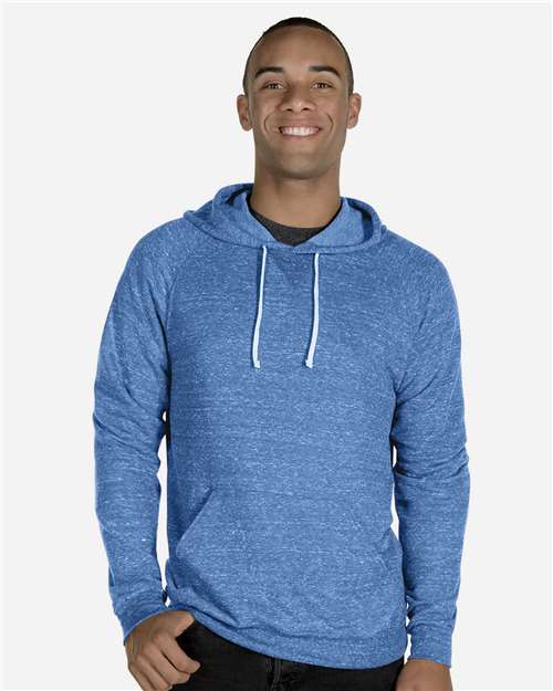 Unisex Snow Heather French Terry Raglan Hooded Sweatshirt